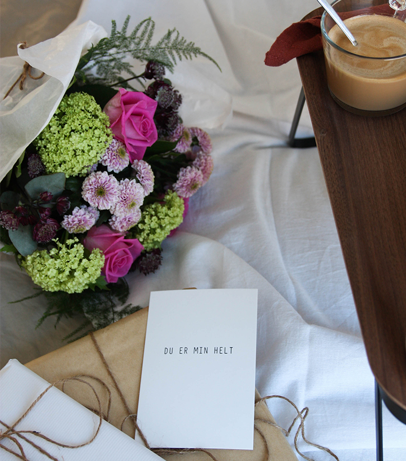 Blomster gave, kaffi