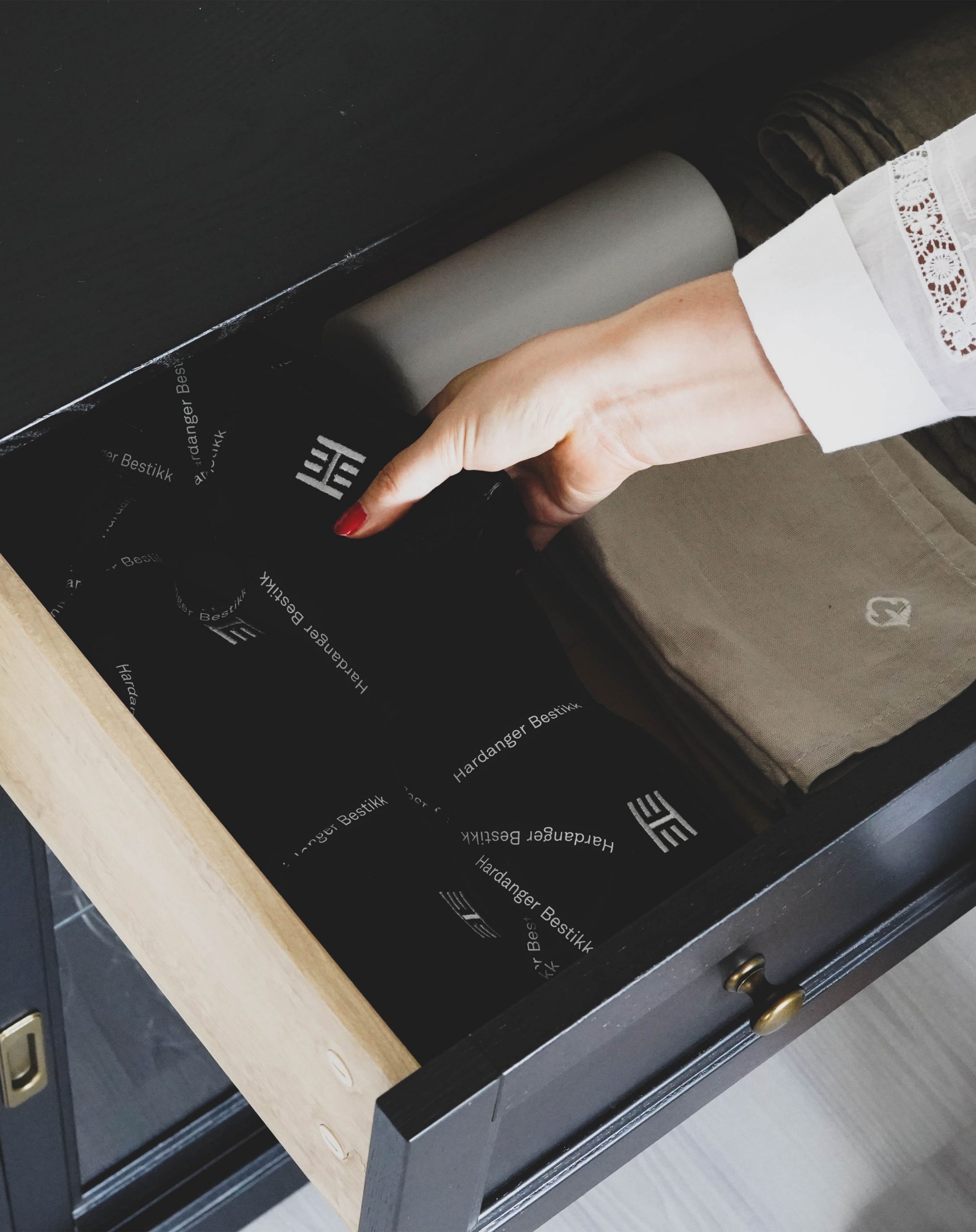 Organisering i skuffe, bestikkpose