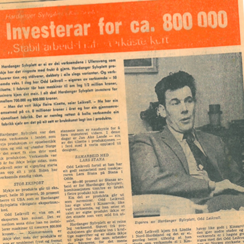 Hardanger Bestikk avisartikkel