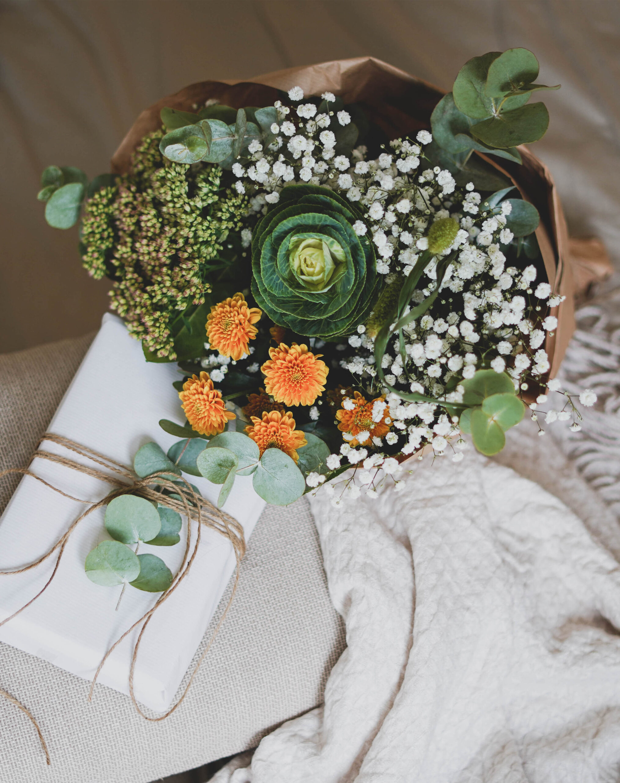 Hardanger bestikk blomster gave